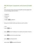 BIO 201 Exam 1 questions and answers Graded  A&plus; 