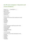 bio 201 exam 1 &lpar;chapters 1-3&rpar;questions and  answers Graded A&plus;  &period; 