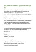 BIO 201 Exam questions and answers Graded  A&plus; 