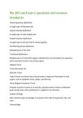 Bio 201 Lab Exam 1 questions and answers  Graded A&plus; 