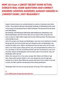 MGMT 254 Exam 4 &vert;&vert;MOST RECENT EXAM ACTUAL  COMLETE REAL EXAM QUESTIONS AND CORRECT  ANSWERS &lpar;VERIFIED ANSWERS&rpar; ALREADY GRADED A&plus;  &vert; NEWEST EXAM &vert; JUST RELEASED&excl;&excl;1  