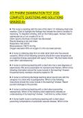 ATI PHARM EXAMINATION TEST 2026 COMPLETE QUESTIONS AND SOLUTIONS GRADED A&plus;