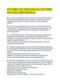 ATI PHARM TEST PAPER 2026 FULL QUESTIONS WITH SOLUTIONS GRADED A&plus;