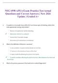 NSG 6998 APEA Exam Practice Test Actual Questions and Correct Answers &vert; New 2026 Update &vert; Graded A&plus; 