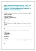 AACN ACNPC-AG Certification Practice Exam &ndash; 100  Adult-Gerontology Acute Care Nurse Practitioner  Questions with Answers and Detailed Rationales for  PSI Proctored Exam Preparation