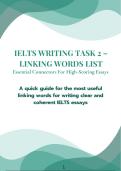 IELTS Writing Task 2 &ndash; Linking Words List &vert; Essential Connectors for High-Scoring Essays &ndash; Writing Guide