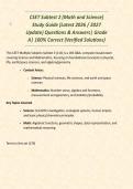 CSET Subtest 2 &lpar;Math and Science&rpar; Study Guide &lpar;Latest 2026 &sol; 2027 Update&rpar; Questions & Answers&vert; Grade A&vert; 100&percnt; Correct &lpar;Verified Solutions&rpar; 