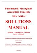 Solutions Manual &ndash; Fundamental Managerial Accounting Concepts&comma; 10th Edition &ndash; Christopher T&period; Edmonds&comma; Mark A&period; Edmonds&comma; & Jennifer E&period; Edmonds &ndash; ISBN 9781264100682 &lpar;Full Chapters 1&ndash;14 Covered&rpar;