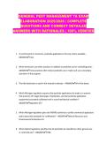 GENERAL PEST MANAGEMENT 7A EXAM ELABORATION 2025&sol;2026 &vert; COMPLETE QUESTIONS AND CORRECT DETAILED ANSWERS WITH RATIONALES &vert; 100&percnt; VERIFIED