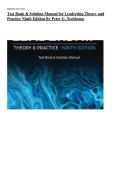 Test Bank for Leadership&colon; Theory and Practice Ninth Edition by Peter G&period; Northouse &vert;&vert;ISBN&colon;9781544397566