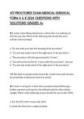 ATI PROCTORED EXAM MEDICAL-SURGICAL FORM A & B 2026 QUESTIONS WITH SOLUTIONS GRADED A&plus;
