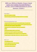 BIOL 101 Essential Biology I with Lab &ndash; Module 1 Exam &lpar;2026&ndash;2027&rpar; Verified Questions and Correct Answers Study Guide