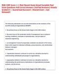 MAN 320F Exam 1 &vert;&vert; Most Recent Exam Actual Complete Real  Exam Questions And Correct Answers &lpar;Verified Answers&rpar; Already  Graded A&plus; &vert; Guaranteed Success&excl;&excl; &vert; Newest Exam &vert; Just  Released&excl;&excl; 