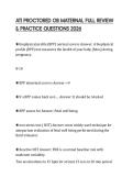 ATI PROCTORED OB MATERNAL FULL REVIEW & PRACTICE QUESTIONS 2026