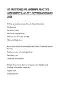 ATI PROCTORED OB MATERNAL PRACTICE ASSESSMENTS &lpar;ATI-STYLE&rpar; WITH RATIONALES 2026