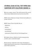 ATI-RENAL EXAM ACTUAL TEST PAPER 2026 QUESTIONS WITH SOLUTIONS GRADED A&plus;