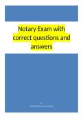 Notary Exam with correct questions and answers