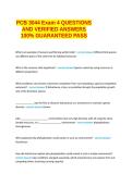 PCB 3044 Exam 4 QUESTIONS AND VERIFIED ANSWERS 100&percnt; GUARANTEED PASS
