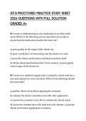ATI B PROCTORED PRACTICE STUDY SHEET 2026 QUESTIONS WITH FULL SOLUTION GRADED A&plus;