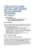 2026&sol;2027 Ultimate Test Bank for Critical Care Nursing 10th Edition &vert; Complete Q&A&comma; Clinical Scenarios & Detailed Rationales
