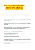 PCB 3044 EXAM 1 QUESTIONS AND VERIFIED ANSWERS 100&percnt; GUARANTEED PASS