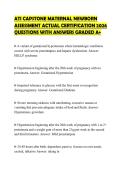 ATI CAPSTONE MATERNAL NEWBORN ASSESSMENT ACTUAL CERTIFICATION 2026 QUESTIONS WITH ANSWERS GRADED A&plus;