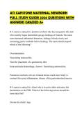 ATI CAPSTONE MATERNAL NEWBORN FULL STUDY GUIDE 2026 QUESTIONS WITH ANSWERS GRADED A&plus;
