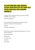 ATI CAPSTONE MED SURG VERSION 1 ACTUAL EXAM PRACTICE TEST BANK 2026 TESTED QUESTIONS WITH ANSWERS GRADED A&plus;