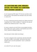 ATI CAPSTONE MED SURG VERSION 1 ACTUAL TEST PAPER 2026 QUESTIONS WITH ANSWERS GRADED A&plus;