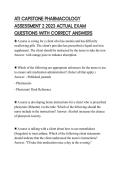 ATI CAPSTONE PHARMACOLOGY ASSESSMENT 2 2023 ACTUAL EXAM QUESTIONS WITH CORRECT ANSWERS