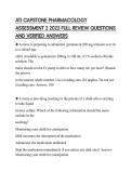 ATI CAPSTONE PHARMACOLOGY ASSESSMENT 2 2023 FULL REVIEW QUESTIONS AND VERIFIED ANSWERS