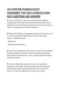 ATI CAPSTONE PHARMACOLOGY ASSESSMENT TWO 2023 COMPLETE STUDY PACK QUESTIONS AND ANSWERS