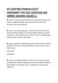 ATI CAPSTONE PHARMACOLOGY ASSESSMENT TWO 2023 QUESTIONS AND VERIFIED ANSWERS GRADED A&plus;