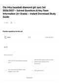 Ole Miss baseball diamond girl quiz Set 2026&sol;2027 &ndash; Solved Questions & Key Team Information &lpar;A&plus; Grade&rpar; &ndash; Instant Download Study Guide