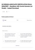 NX DESIGN ASSOCIATE CERTIFICATION EXAM 2026&sol;2027 &ndash; Questions with Correct Answers &lpar;A&plus; Grade&rpar; &ndash; Instant Download