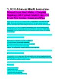 NUR631 Advanced Health Assessment Study Guide 2026&sol;2027 &vert; Complete Exam Prep with Practice Questions & Verified Answers