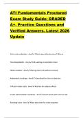 ATI Fundamentals Proctored  Exam Study Guide&colon; GRADED  A&plus;&period; Practice Questions and  Verified Answers&period; Latest 2026  Update 