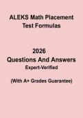 ALEKS Math Placement Test Formulas &vert; Study Guide PDF