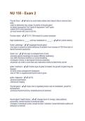 NU 155 - Exam 2 Questions and Answers with complete