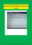 Approved ATI RN Mental Health Proctored Exam 2023&sol;2026 with NGN&colon; 70 Real Exam Questions and Answers