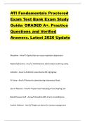 ATI Fundamentals Proctored  Exam Test Bank Exam Study  Guide&colon; GRADED A&plus;&period; Practice  Questions and Verified  Answers&period; Latest 2026 Update 