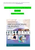 LEDDY & PEPPER&rsquo;S PROFESSIONAL NURSING &lpar;9TH EDITION&rpar; &ndash; HOOD &ndash; COMPREHENSIVE TEST BANK WITH MULTIPLE-CHOICE QUESTIONS AND RATIONALES 