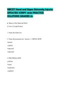 NBCOT Hand and Upper Extremity Injuries UPDATED SCRIPT 2026 PRACTICE SOLUTIONS GRADED A&plus;