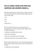 NCCCO MOBILE CRANE EXAM PAPER 2026 QUESTIONS AND ANSWERS GRADED A&plus;