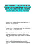 WGU D669 EARLY LITERACY METHODS ACTUAL EXAM ELABORATION 2025&sol;2026 &vert; COMPLETE QUESTIONS AND ANSWERS WITH RATIONALES &vert; 100&percnt; VERIFIED