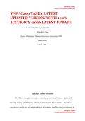 WGU C200 TASK 1 LATEST UPDATED VERSION WITH 100&percnt; ACCURACY -2026 LATEST UPDATE         
