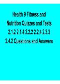 Health 9 &ndash; Fitness and Nutrition Quizzes and Tests 2&period;1&period;2&comma; 2&period;1&period;4&comma; 2&period;2&period;2&comma; 2&period;2&period;4&comma; 2&period;3&period;3&comma; 2&period;4&period;2 &ndash; Questions and Answers &lpar;2 Files&rpar; 2026 Updated