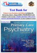 Test Bank for  Primary Care Psychiatry 2nd Edition by Robert M&period;  McCarron&comma; Glen L&period; Xiong &vert;&vert; ISBN&colon; 9781496349217 &vert;&vert; All  Chapters 1-26 Covered&comma; Complete Questions with Correct  Answers and Detailed Rationales &vert;&vert; Latest Updated Version 2026 - 2027