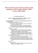 WGU C211 Economics Final Exam Study Guide and Quizzes with Complete Solution &vert; 100&percnt; Correct &vert; 2026 Update