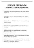 MARYLAND INDIVIDUAL TAX  PREPARERS EXAM&lpar;FEDERAL ONLY&rpar;